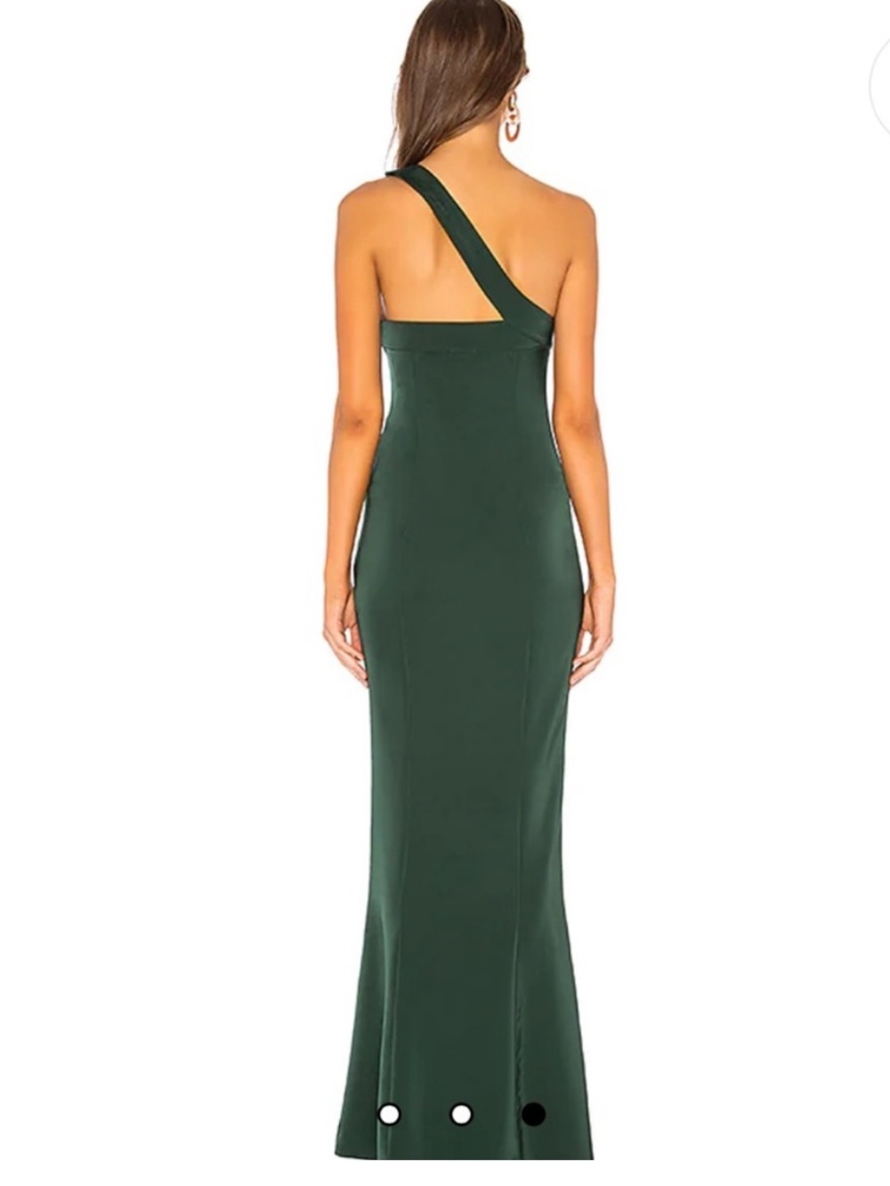 Revolve NBD Emerald Green One Shoulder Dress Gown Cocktail Formal Small NWT - Picture 3 of 6